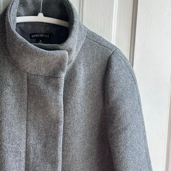 J. Crew Mercantile Wool Blend City Coat Gray - Picture 4 of 8